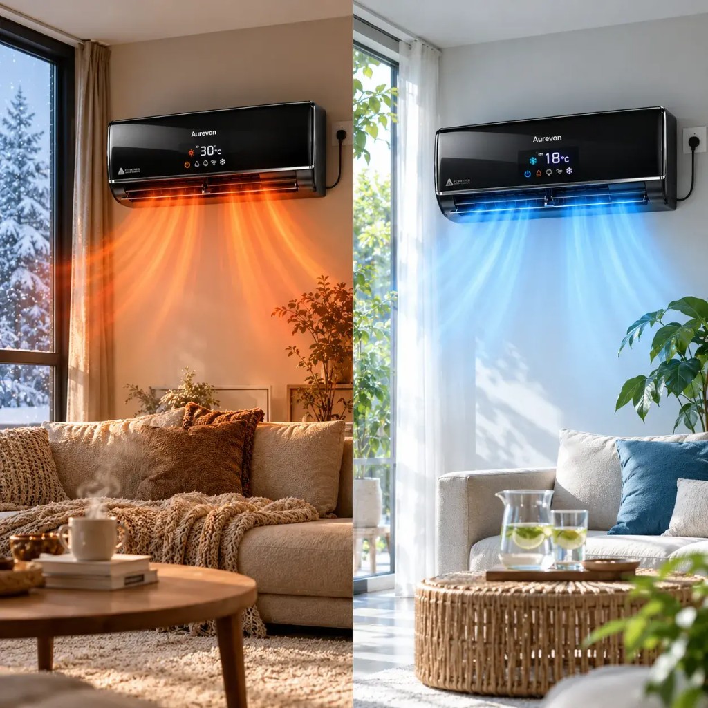 Aurevon wall unit heating a living room
