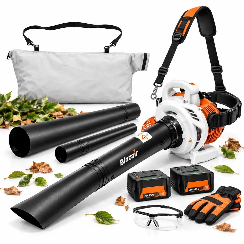 Blazair 3-in-1 blower vacuum kit with dual battery