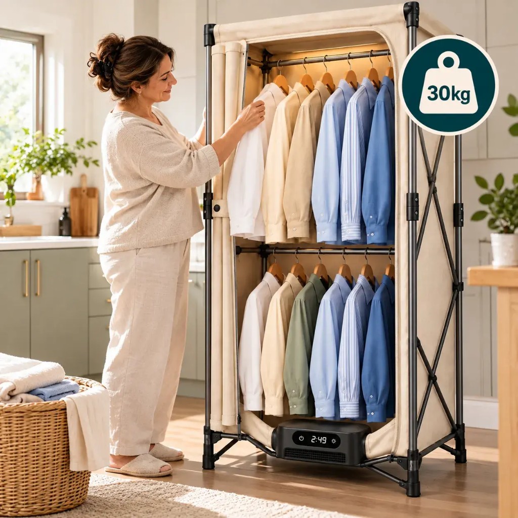 Clothera dries laundry fast with AirFlow
