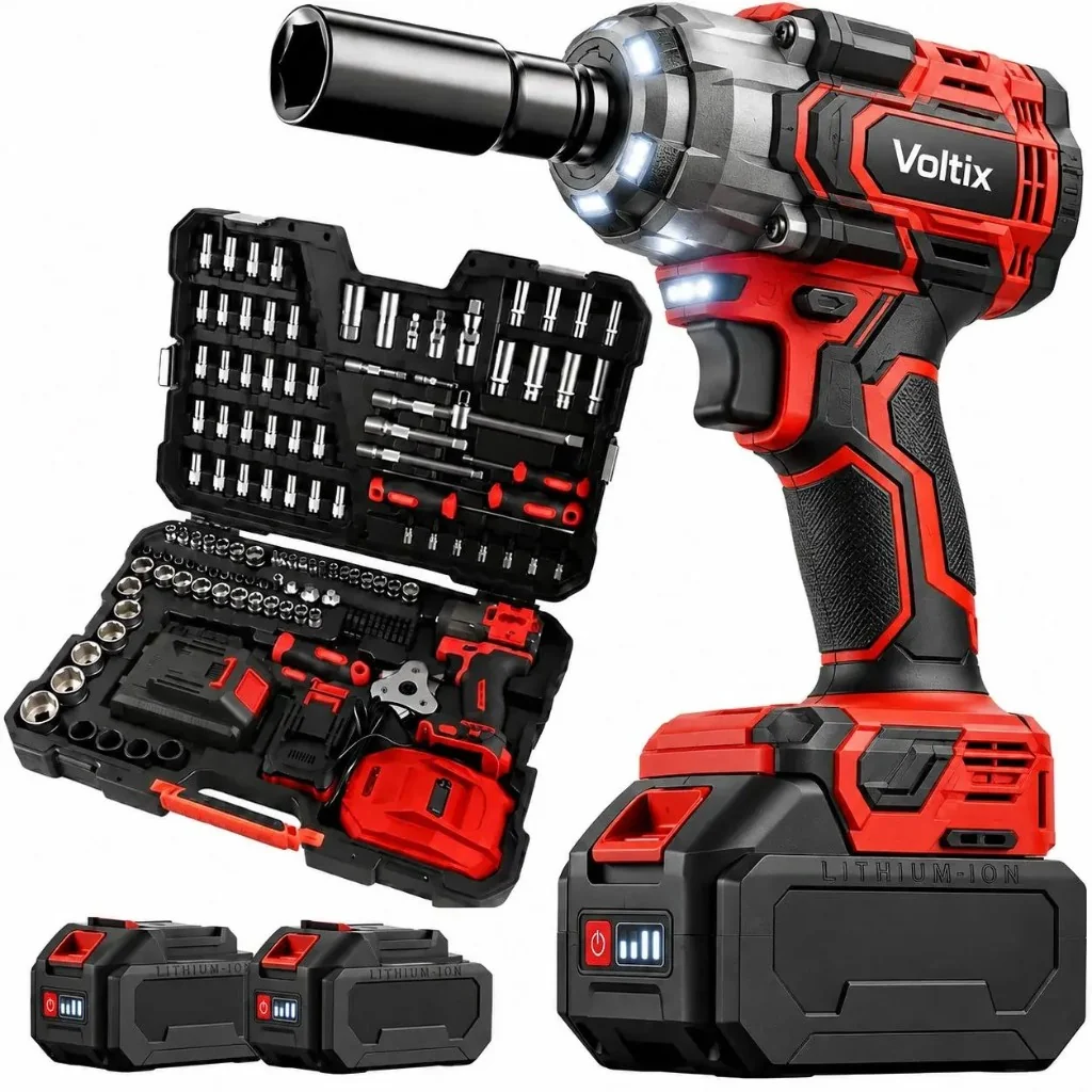 Voltix impact wrench kit with case and accessories